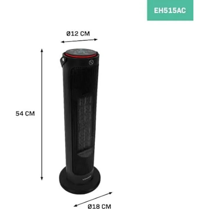 VONROC Turmheizlüfter 2000W mit ECO-Modus und Keramikheiztechnik für Räume bis 20 m² – Bild 6