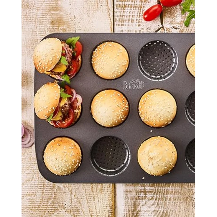 RBV Birkmann, 210417, Laib und Seele, Mini-Burger Brötchen-Blech, 12-fach – Bild 9