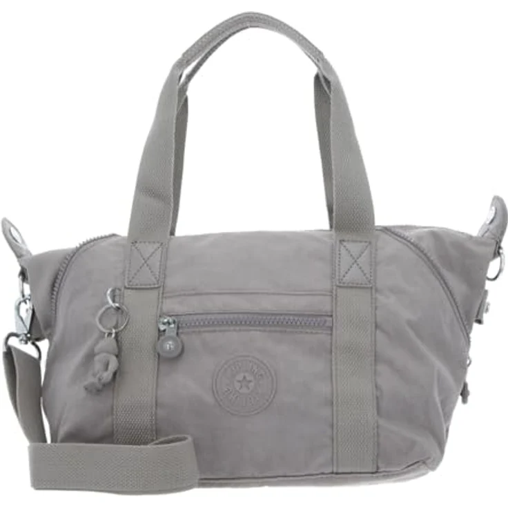 Kipling Classics Basic Art Mini Handtasche, Damen, 28 cm, grau, strapazierfähiges Material, verstellbarer Schulterriemen, viel Stauraum – Bild 1