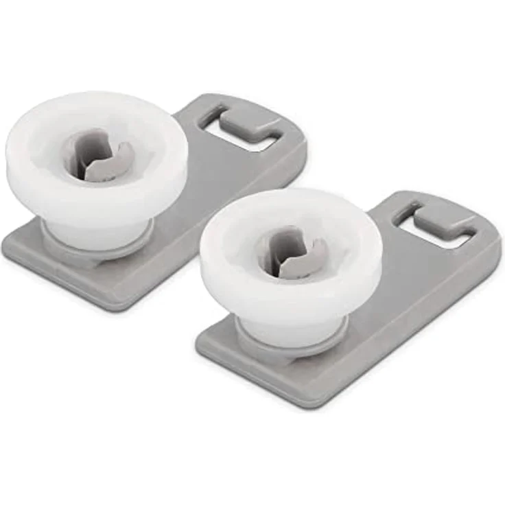 DL-pro Oberkorbrolle 2er-Set, kompatibel mit Miele 7649011, stabiles Weiß, einfache Montage – Bild 1