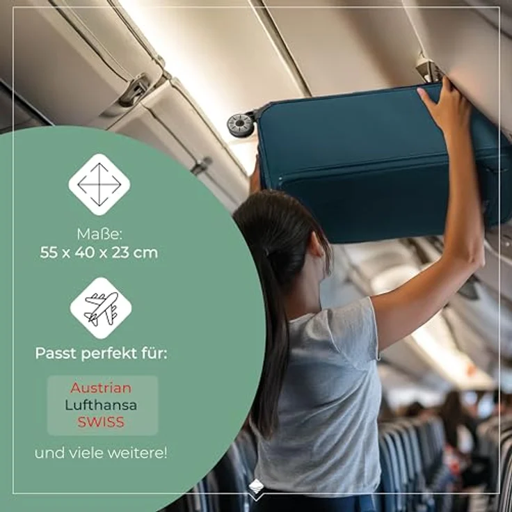 Travelite Handgepäck Koffer JETPACK, 55x40x23 cm, 41 l, 2,5 kg, Petrol, mit integriertem Zahlenschloss – Bild 3