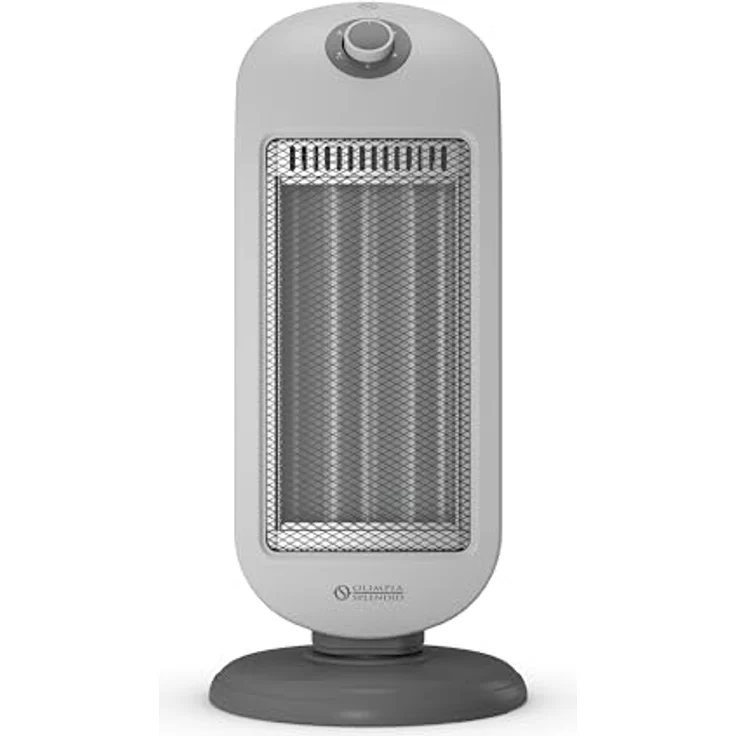 Olimpia Splendid Carbon Twist, Infrarot-Heizlüfter mit 1200 W, Karbonfaser-Technologie, Grau, Drehregler mit Oszillation – Bild 2
