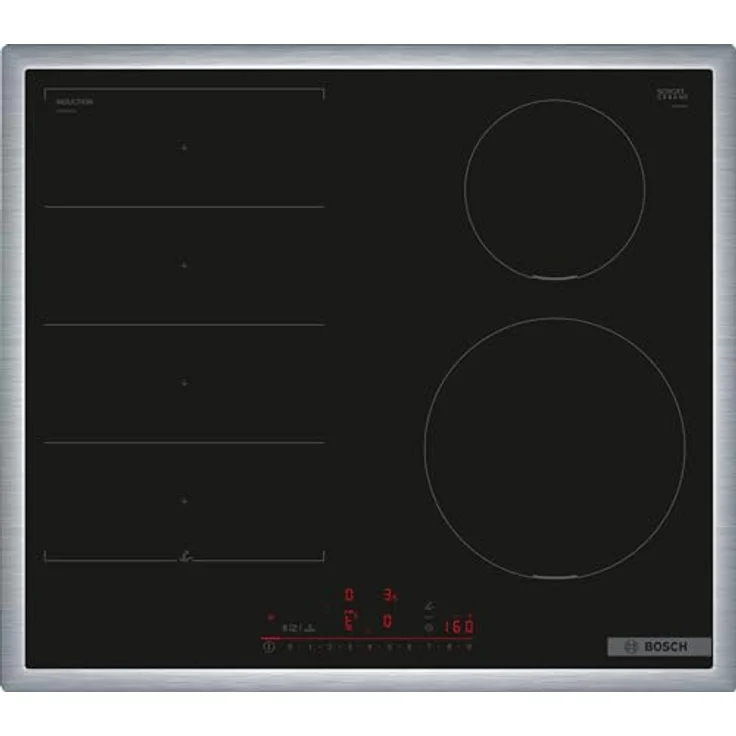 Bosch PIX645HC1E Serie 6 Smartes Induktionskochfeld (autark), 60 cm breit, Flex Induction, Umlaufender Rahmen, Kochfeldbasierte Haubensteuerung, schnelleres Kochen - Preisvergleich – Bild 1