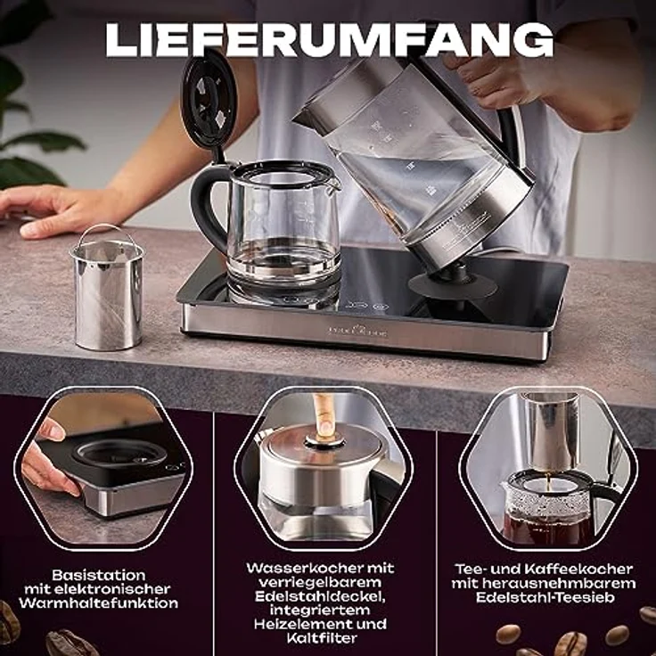 Profi Cook PC-TKS 1056 Wasserkocher Teestation Kaffeestation – Bild 4