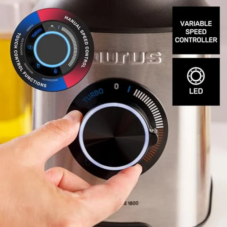 Taurus Standmixer PRIOR ADVANCE 1800 W 2 L, leistungsstarker Standmixer in schwarz – Bild 5