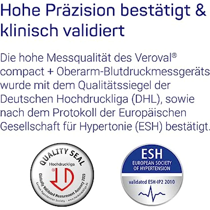Veroval compact + Oberarm-Blutdruckmessgerät BPU 26, einfache Handhabung, erkennt Vorhofflimmern (AFib), Datenübertragung auf App, Bluetooth – Bild 5