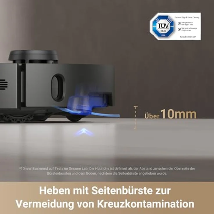 dreame X40 Master Staubsaugerroboter mit 28cm kompakter Basisstation, automatisches Befüllen und Entleeren, intelligente Navigation, 12.000Pa Starke Saugkraft, Mop-Selbstreinigung – Bild 5