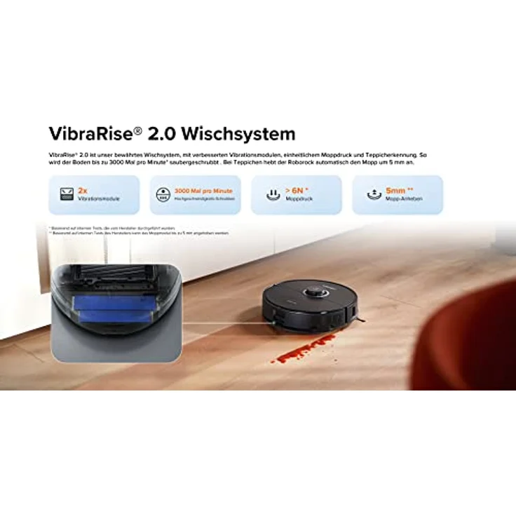 roborock S8 Pro Ultra Saug- & Wischroboter mit All-in-One Station (Saugleistung 6000Pa, 180min Akkulaufzeit, 350ml Staub-/ 200ml Wassertank, Ultraschall-Wischfunktion, App-/Sprachsteuerung) – Bild 5