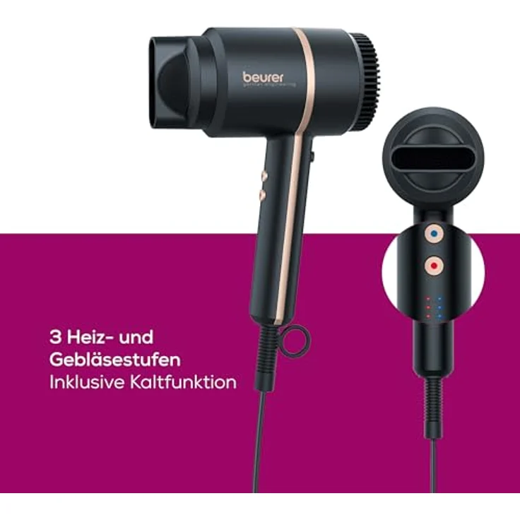 Beurer Haartrockner HC 35 Ionenfunktion Kaltluftfunktion Stylingdüse 2000 Watt – Bild 3