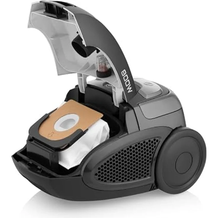 HYUNDAI ELECTRONICS Staubsauger mit Beutel VC068B I 800 W I Motor I 2l Volumen I Schwarz – Bild 4
