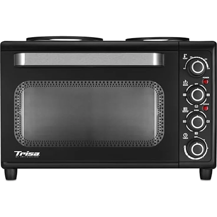 Trisa Bake & Cook Minibackofen  mit Kochfunktion, Timerfunktion, Kleinbackofen, Schwarz – Bild 2