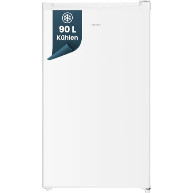 homeX CS0881-W Kühlschrank ohne Gefrierfach, 90L kompakt, freistehend, weiß, leise, energieeffizient