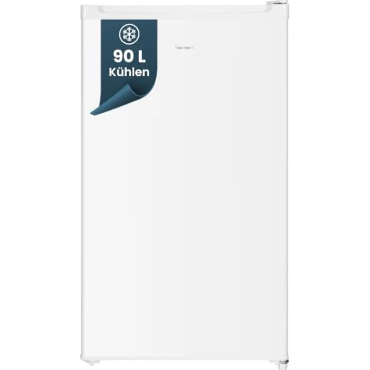 homeX CS0881-W Kühlschrank ohne Gefrierfach, 90L kompakt, freistehend, weiß, leise, energieeffizient – Bild 1