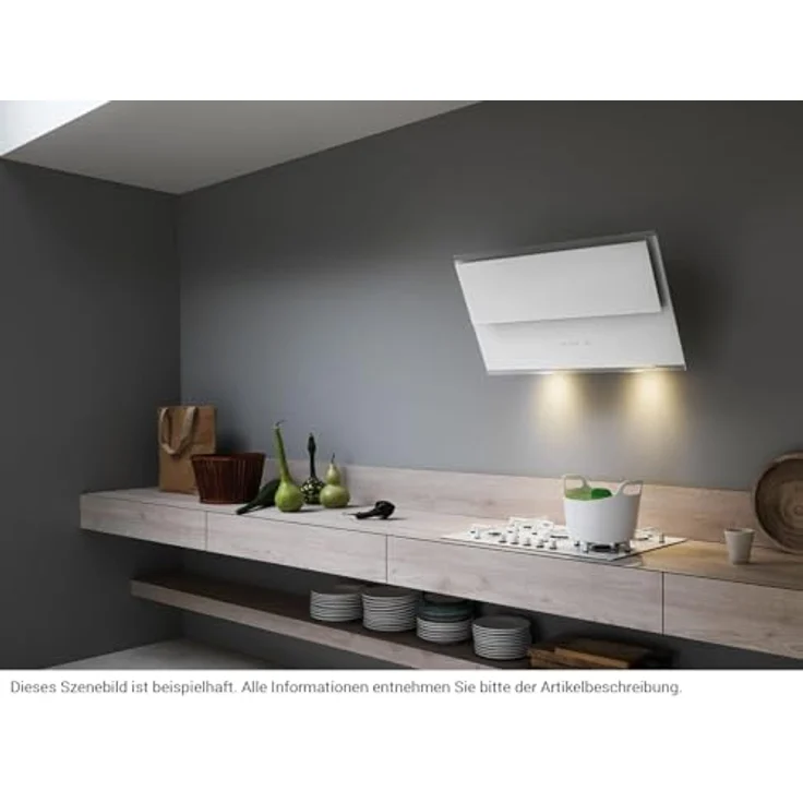 Falmec Verso Kopffreihaube 85 cm, Automatikbetrieb mit 708 m³/h Luftleistung, dimmbare LED-Beleuchtung, Weiß – Bild 3