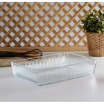 Pasabahce Auflaufform borcam Backform Rechteckig für Backofen, Mikrowelle, hochwertiges Borcam-Glas, spülmaschinenfest