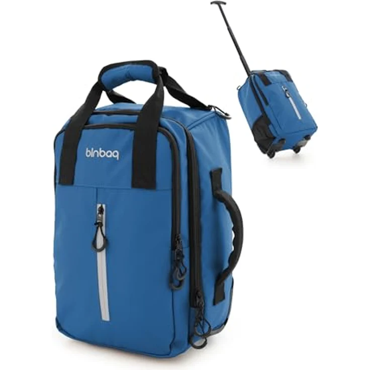 Hauptstadtkoffer Blnbag M7 Underseat-Trolley, wasserfest, Handgepäck-Koffer 40×20×25 cm, max. 20L, 2 Rollen, gepolstertes Laptopfach, Blau – Bild 1