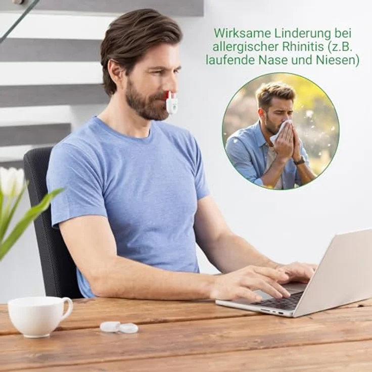 Medisana medinose compact, Infrarotlampe zur Rot- und Infrarotlichttherapie bei allergischer Rhinitis, kabellos, 3 Minuten Anwendungszeit – Bild 3