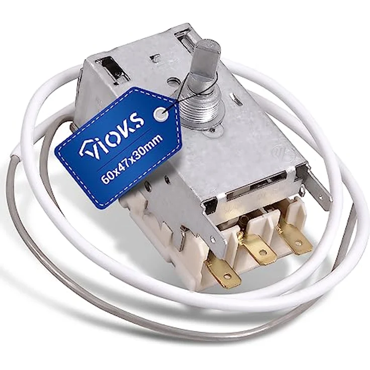VIOKS Thermostat Kühlschrank 600mm Kapillarrohr 3x4,8mm AMP wie Ranco K59-L2677 Ersatz für K59-L2622 - Kühlschrank Thermostat für Liebherr Kühlschrank – Bild 1