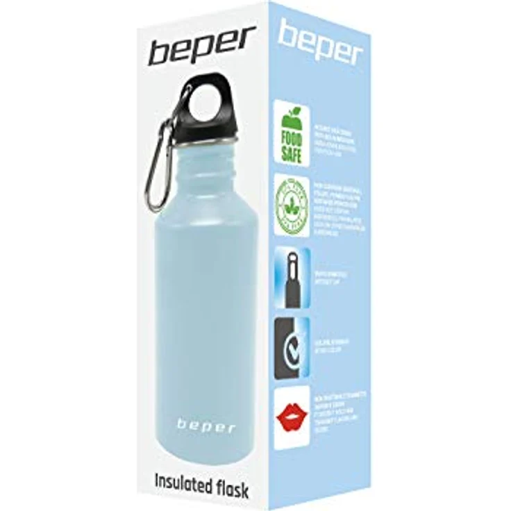 Beper Isolierflasche mit Karabiner hellblau – Bild 9