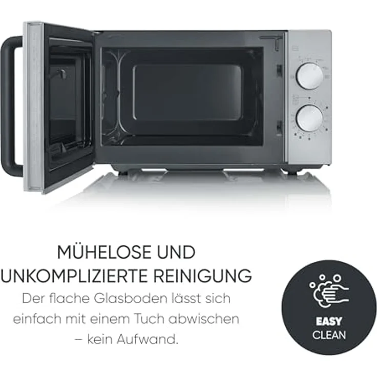SEVERIN Solo Mikrowelle MW 9184, mikrowellengeeignet ohne Drehteller, einfache Bedienung mit zwei Drehreglern – Bild 5