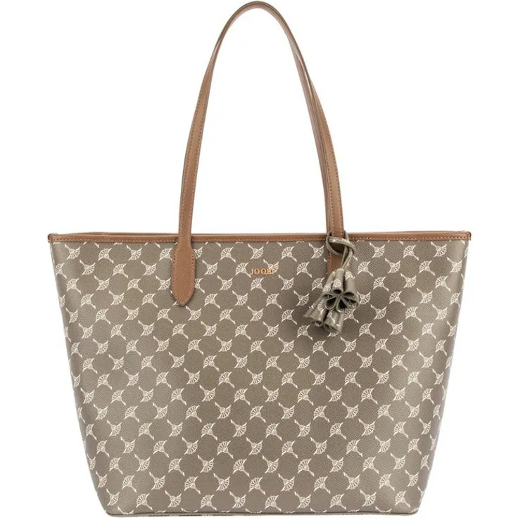 JOOP! Shopper cortina 1.0 lhz, Einkaufstasche aus Lederimitat mit herausnehmbarer Reißverschluss-Tasche, 32-41 cm breit, schwarz