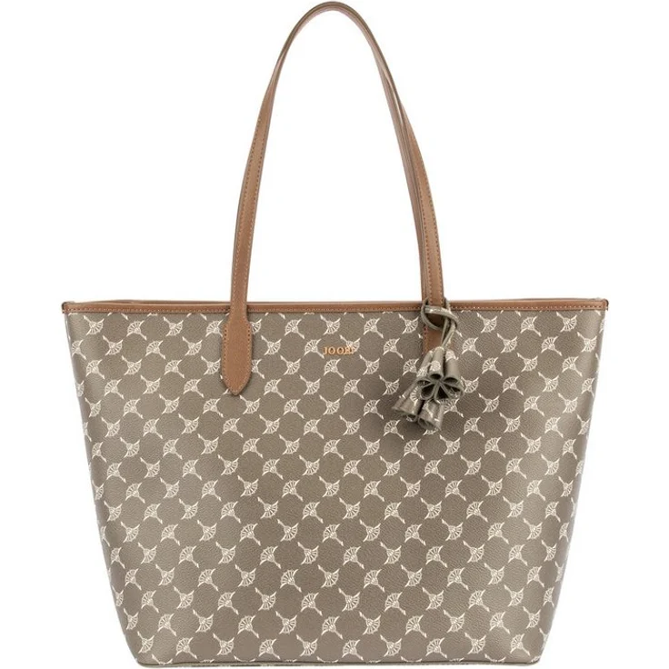 JOOP! Shopper cortina 1.0 lhz, Einkaufstasche aus Lederimitat mit herausnehmbarer Reißverschluss-Tasche, 32-41 cm breit, schwarz