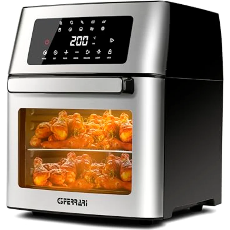 G3 Ferrari G10182 "EVO 15L" Air Fryer 15 Liter, 1700 Watt, 10 Programme, 40-200°C, Noer/Stahl – Bild 1