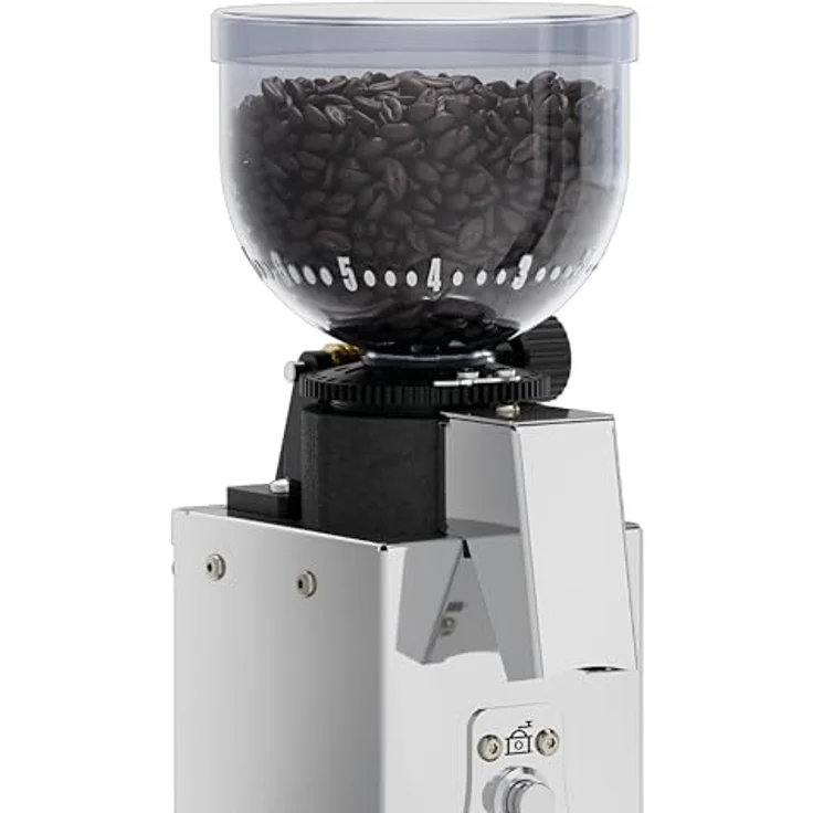 Lelit Kaffeemühle PL043MMI, kompakte Espresso- und Kaffeemühle mit stufenloser Mahlgradeinstellung, Edelstahlgehäuse, 250g Bohnenbehälter, 230V, 50Hz, 2.8kg, silber – Bild 5