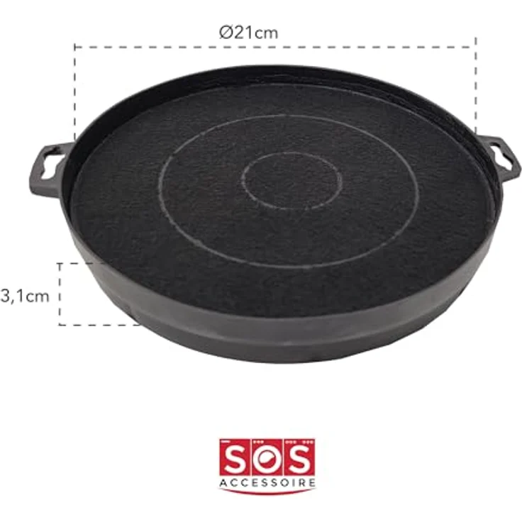 Whirlpool Kohlefilter B210 FAC539, Ersatzteil für Dunstabzugshauben, passend für Indesit, Fagor, Smeg, AEG und weitere Marken – Bild 2