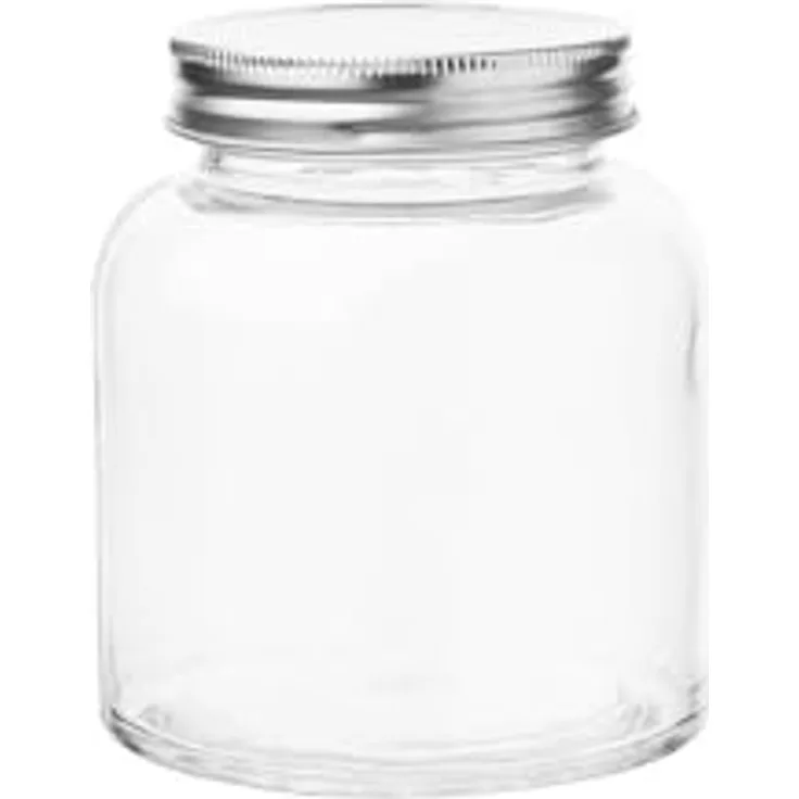 VOGUE CP083 Einmachglas mit Edelstahldeckel, 550 ml, luftdichter Schraubverschluss, spülmaschinenfest