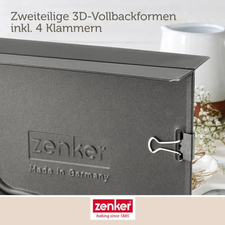 Zenker Osterbackformen-Set Special Season, 2er Set mit Lamm- und Mini-Lammform aus Stahlblech, Antihaftbeschichtung, schwarz, hitzebeständig bis +230 °C – Bild 5