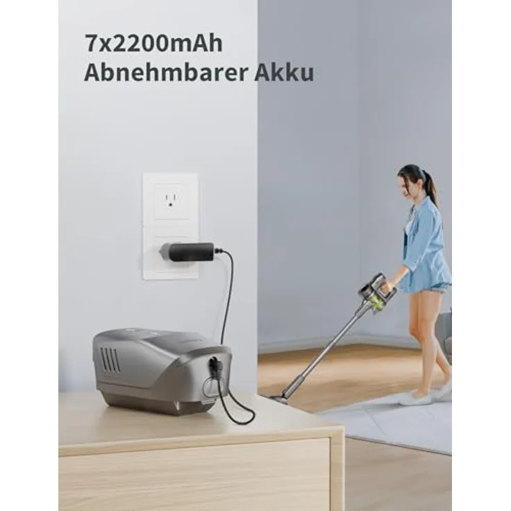 kalado KCV01, Akku Staubsauger 27000Pa, kabellos, 250W bürstenloser Motor, 45 Minuten Akkulaufzeit, 1000ML Staubbecher für harte Böden und Tierhaare – Bild 5