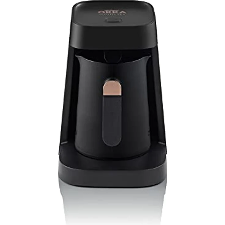 ARZUM OKKA OK0013-X MINIO JET, türkische Kaffeemaschine, türkische Kaffeekanne, 400 W, 5 Tassen Kaffeekapazität, Überlaufschutz, akustisches Warnsystem-Schwarz/Kupfer – Bild 2