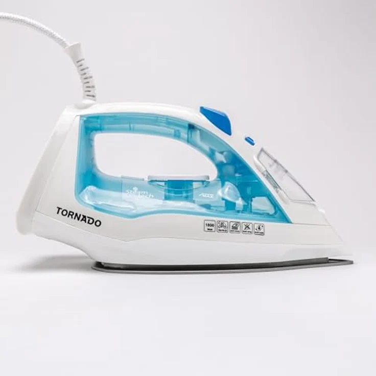 Magni TORNADO Dampfbügeleisen TST-1800B, 1800W, 160 g/Min Extra-Dampfstoss, 0,3 Liter Wassertank, Blau/Weiss – Bild 3