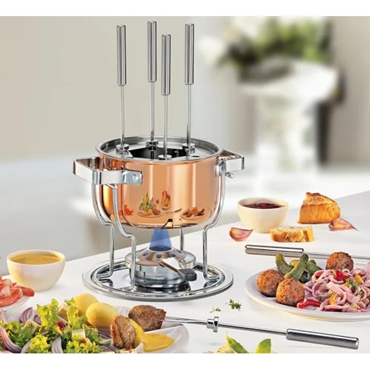 Spring Bourguignonnegabel, Fondue Set, Silber – Bild 2