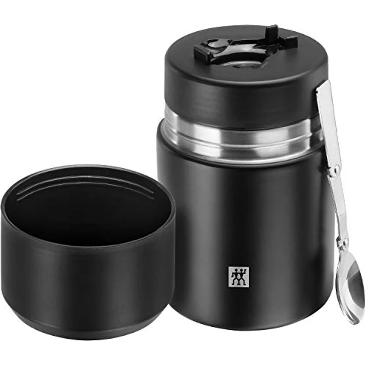 ZWILLING Thermo Speisebehälter, Integrierte Schüssel, Doppelwandisolierung, Inklusive Löffel, 700 ml, Höhe: 17 cm, Schwarz, Small - Preisvergleich – Bild 3