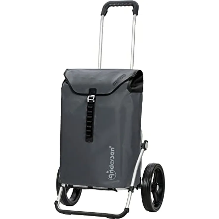 Andersen Einkaufstrolley - Royal Shopper Ortlieb anthrazit 49 L Handwagen, wasserdicht, wetterfest, Aluminium, klappbar, leise Räder
