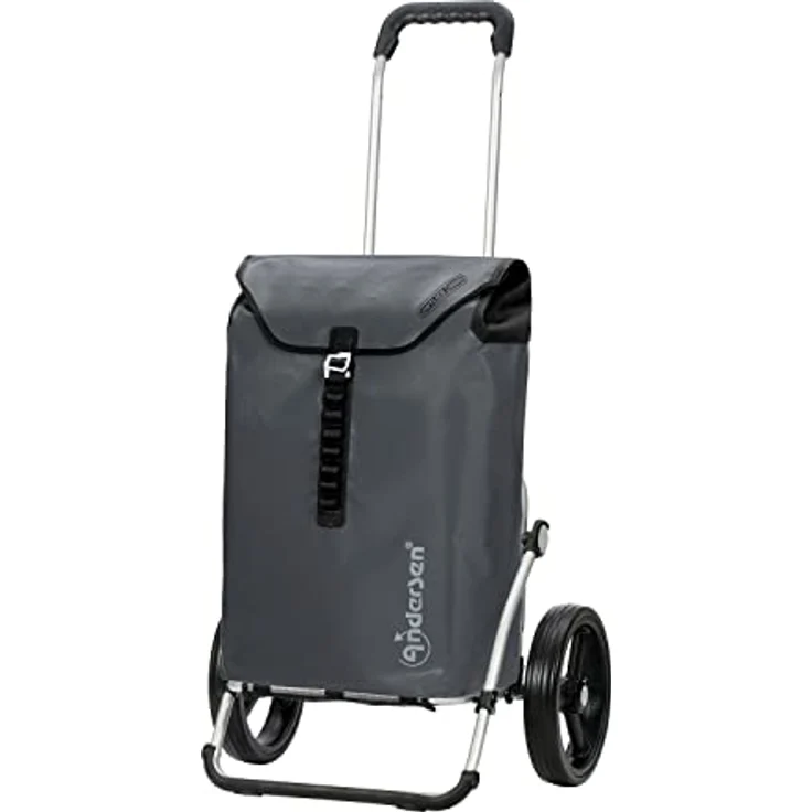 Andersen Einkaufstrolley - Royal Shopper Ortlieb anthrazit 49 L Handwagen, wasserdicht, wetterfest, Aluminium, klappbar, leise Räder – Bild 1