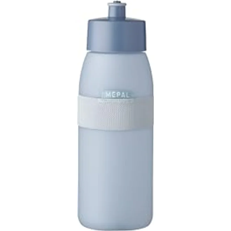 Mepal - Sportflasche Ellipse - Praktische Wasserflasche für Sport, Gym & Freizeit - Sport Trinkflasche mit weichem Ausgießer - Spülmaschinenfest & BPA-frei - 500 ml - Nordic blue – Bild 1