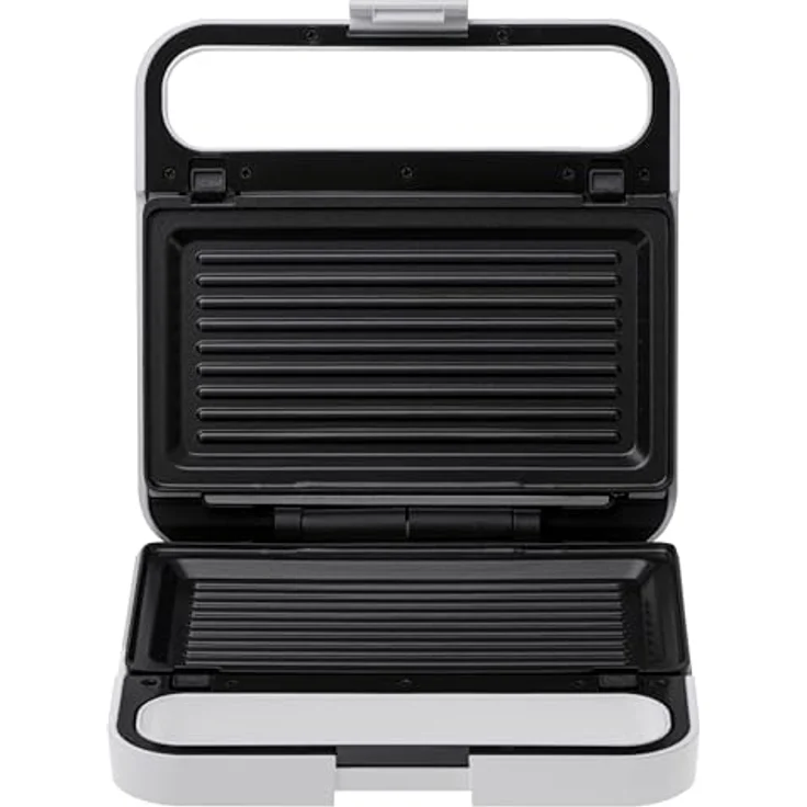 Adler 2-in-1-Sandwichmaker AD 3070, Kontaktgrill, 1100W, antihaftbeschichtet, weiß – Bild 5