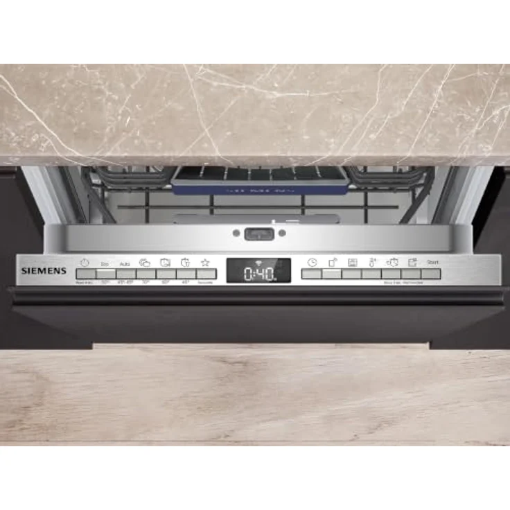 Siemens SR73EX25ME iQ300, Vollintegrierter Geschirrspüler, 45 cm, B-Energieeffizienzklasse, 10 Maßgedecke, varioScharnier, Home Connectfähig – Bild 2
