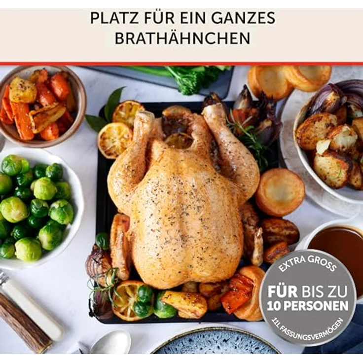 Breville Heißluftfritteuse Halo Flexi | Digitale Doppelkammer-Heißluftfritteuse | 11 l Air Fryer: Für mehr als 10 Personen | 2400 W [VDF130X] – Bild 3