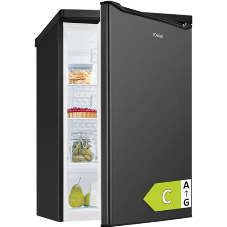 Bomann® Kühlschrank VS 7258, ohne Gefrierfach, 126L, 85cm, leise, dark inox – Bild 2