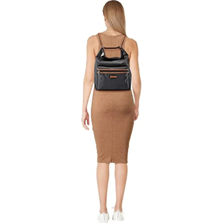 Picard Sonja, Beuteltasche und Rucksack aus Feinnylon mit Lederoptik, Grau – Bild 8