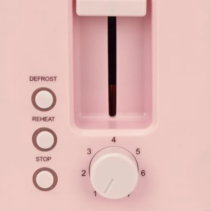 JOCCA Sweet Toaster Rosa, 700W mit 2 breiten Schlitzen, 7 Bräunungsstufen & Auftaufunktion – Bild 5