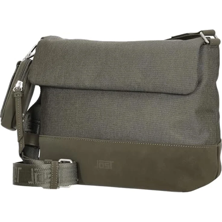 Jost Bodybag Andoya, Umhängetasche aus wasserabweisendem Polyester und Kunstleder, grau, 29 x 13 x 21 cm – Bild 2