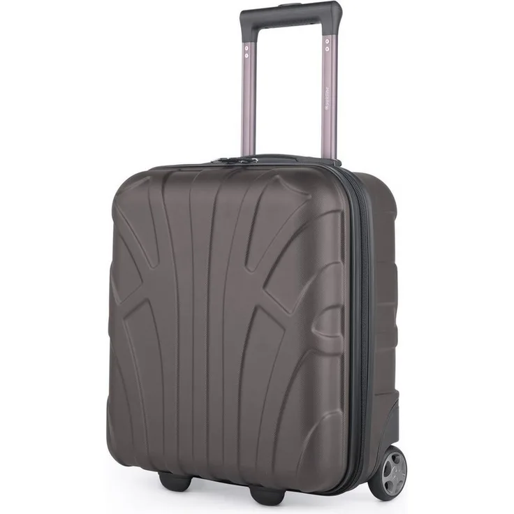Suitline Handgepäckkoffer S1, 2 Rollen, EasyJet Trolley 45x36x20 cm Underseat kleiner Koffer Flugzeug 30 L, ABS Hartschale, schwarz