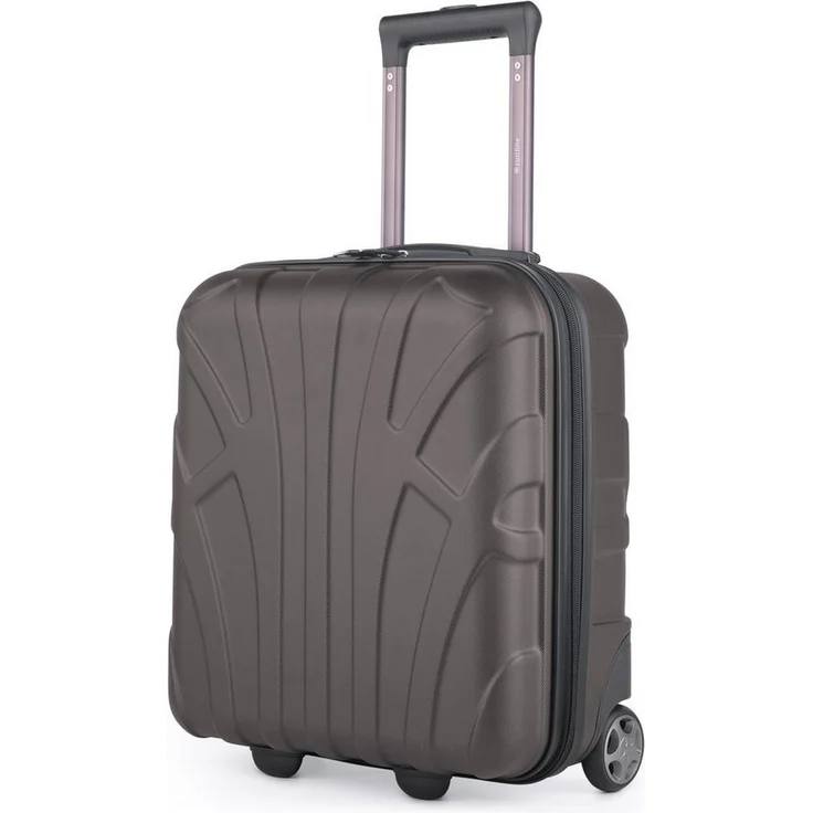 Suitline Handgepäckkoffer S1, 2 Rollen, EasyJet Trolley 45x36x20 cm Underseat kleiner Koffer Flugzeug 30 L, ABS Hartschale, schwarz – Bild 1