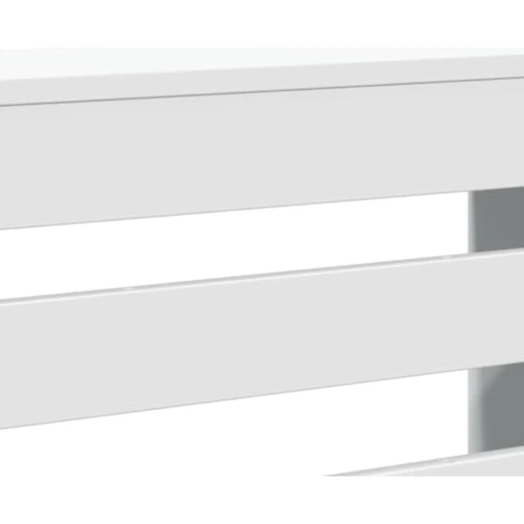 vidaXL Heizkörperverkleidung Weiß, Holzwerkstoff, moderne Latten-Design, 205x21,5x83,5 cm – Bild 6