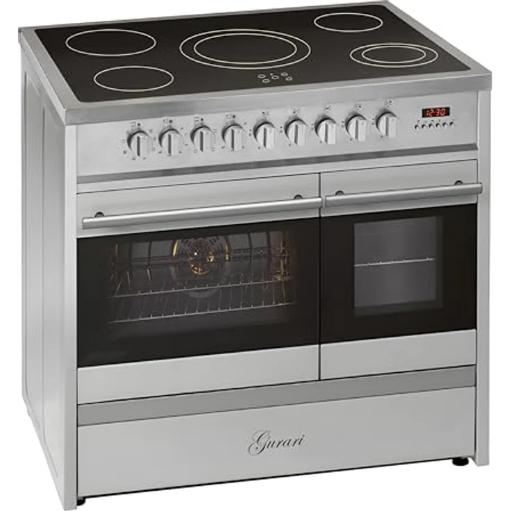 GURARI Elektro-Standherd GCH E 912 DF X+GCH F 462 IS 9 Prime, 90 cm, Doppelbackofen, 8 Betriebsfunktionen, mit Dunstabzugshaube und 1-fach-Teleskopauszug – Bild 2